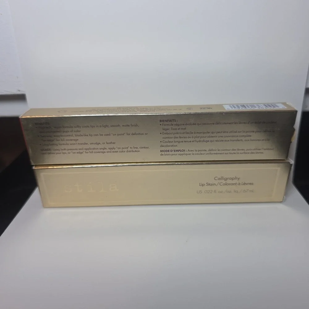 Stila Calligraphy Lip Stain Tint NIB Hedy Set Of 2